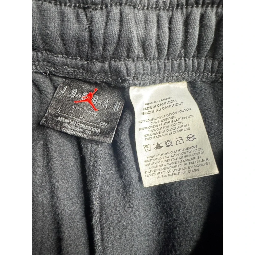Jordan Jumpman Mens Fleece Sweatpants Black Graphic‎ Joggers Size Small 1765